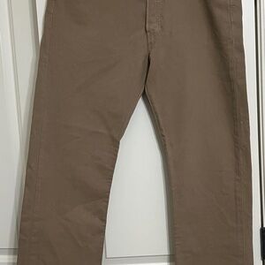 Levi's Men's Denim 501 Original Shrink to Fit Button Fly Jeans Brown 38x32